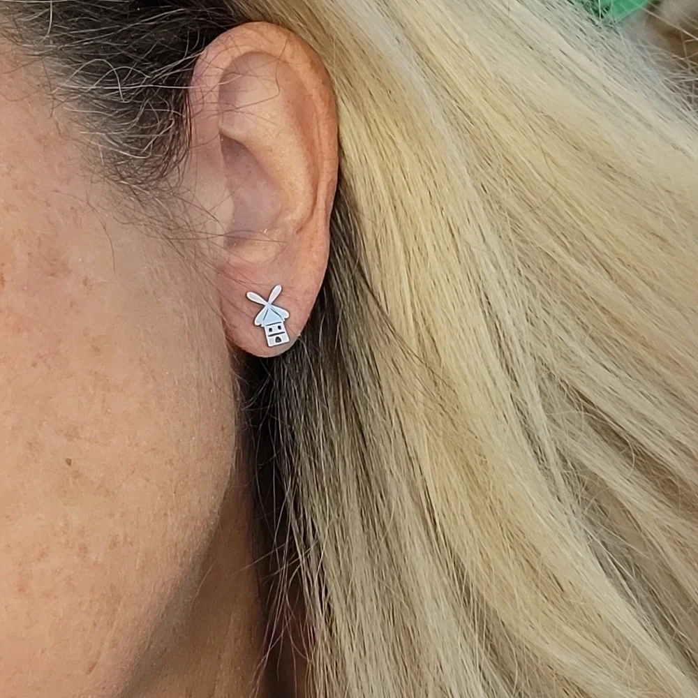 DUTCH WINDMILL EARRINGS, Choice of Color